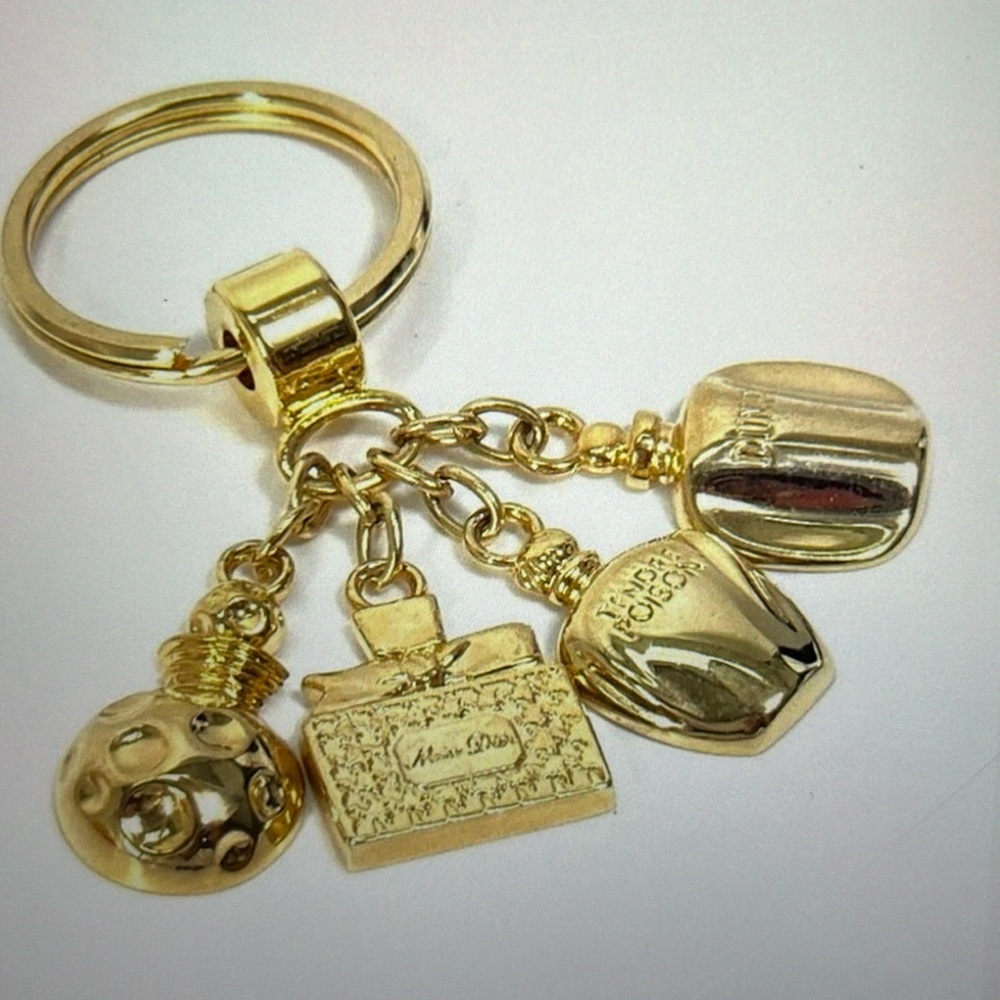 Christian Dior Authentic 4Charm Key Ring/ Bag Charm w/ box